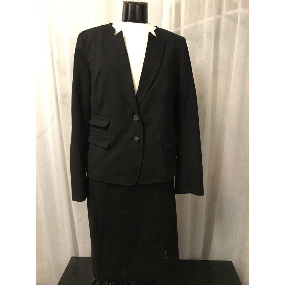 Worth NY Women's Skirt Black Fully Lined Skirt Suit Size 14 NWT